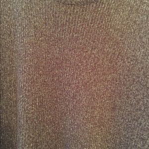 MI & IT brown and gold silk top